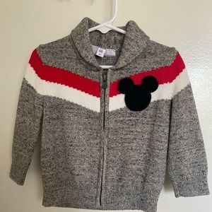 Mickey Mouse Gap Disney Knit Zip Up Cardigan 12-18M
